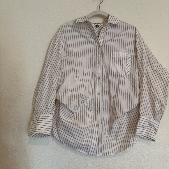 NWOT free people Sabine Striped Articulated Shirt - Picture 7 of 15